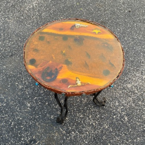 Cowboy Resin Art Table