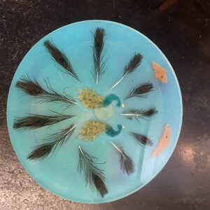 Peacock Resin Table