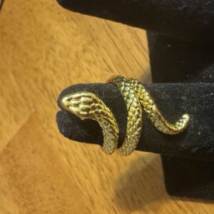 Golden Snake statement ring