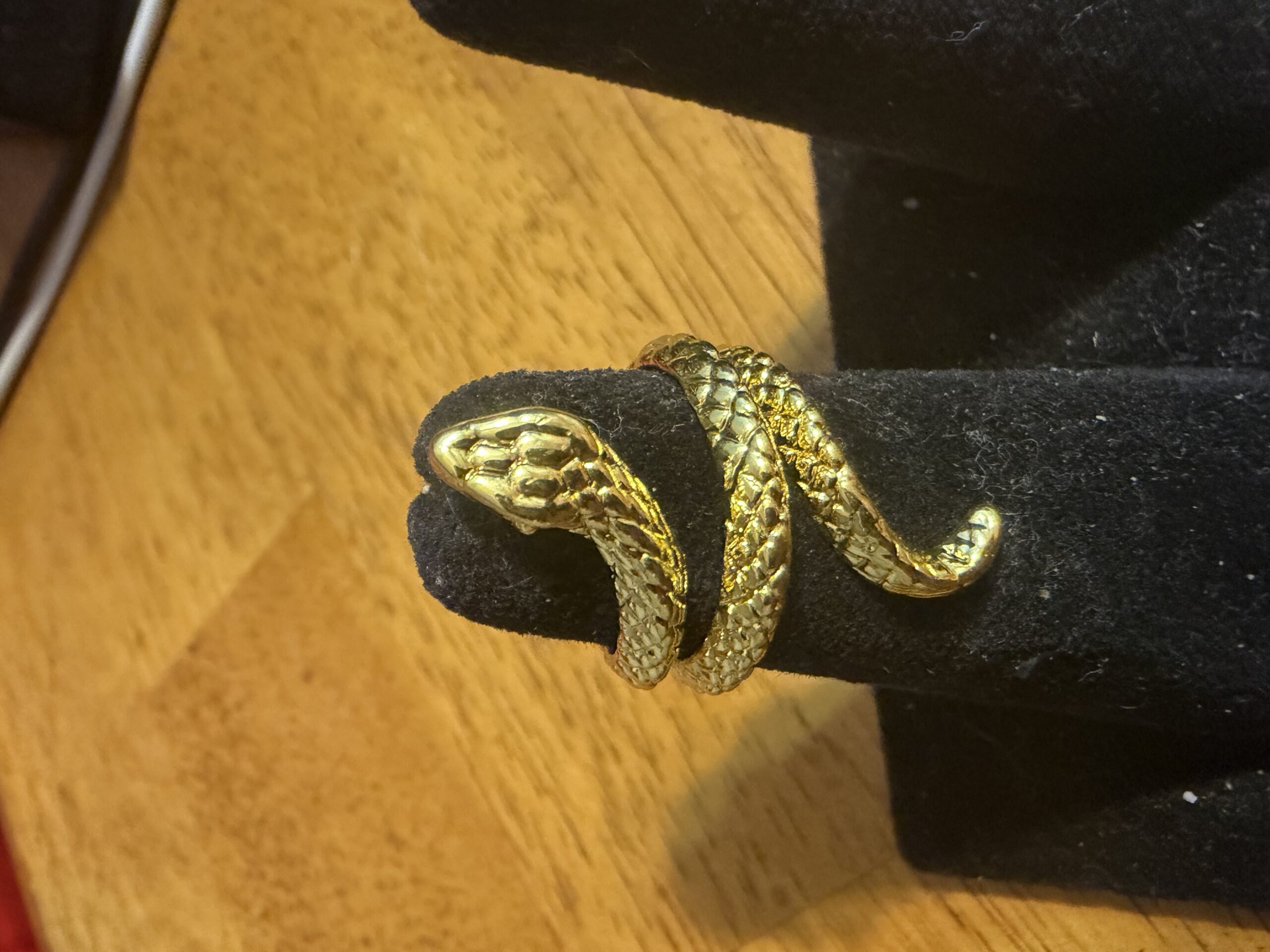 Golden Snake statement ring